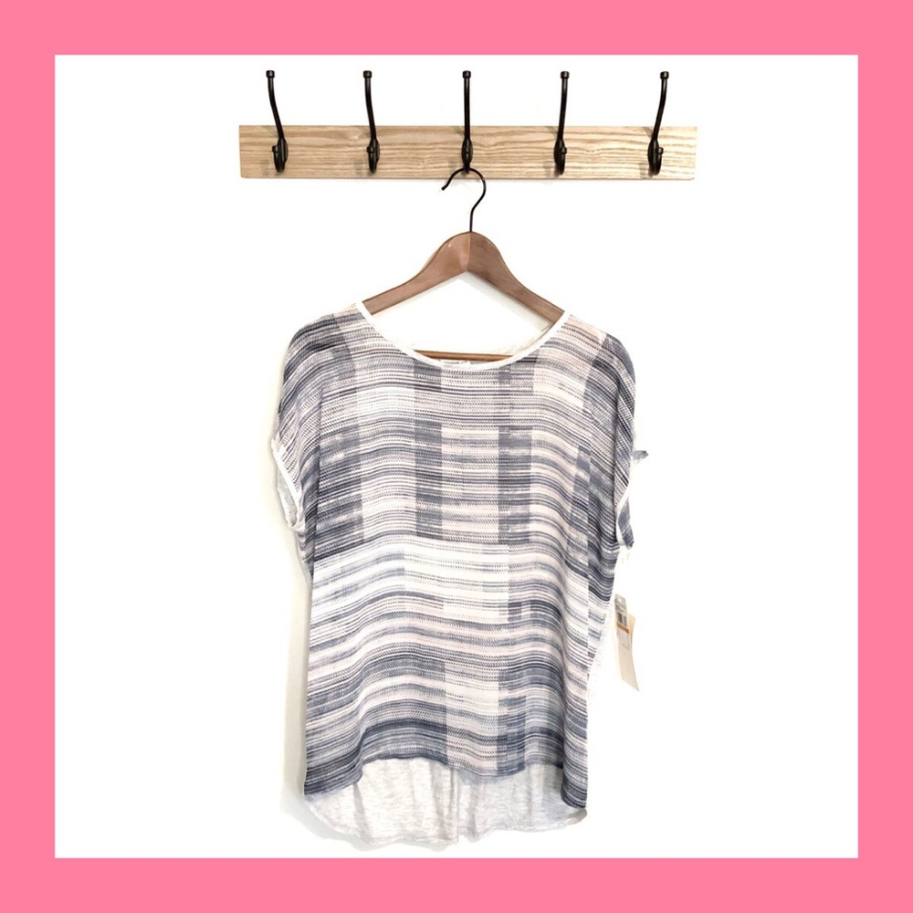 TWO BY VINCE CAMUTO Soft Skies Gray Tee S NWT
